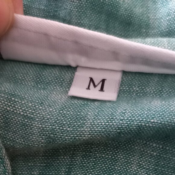 BRYN WALKER turquoise linen oversized jacket - Picture 9 of 9